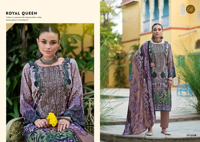 Riwayat Vol 8 By Belliza Viscose Rayon Printed Dress Material Wholesale Online